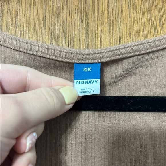 Old Navy Tan Square Neck Long Sleeve Bodysuit Size 4X - Picture 2 of 4
